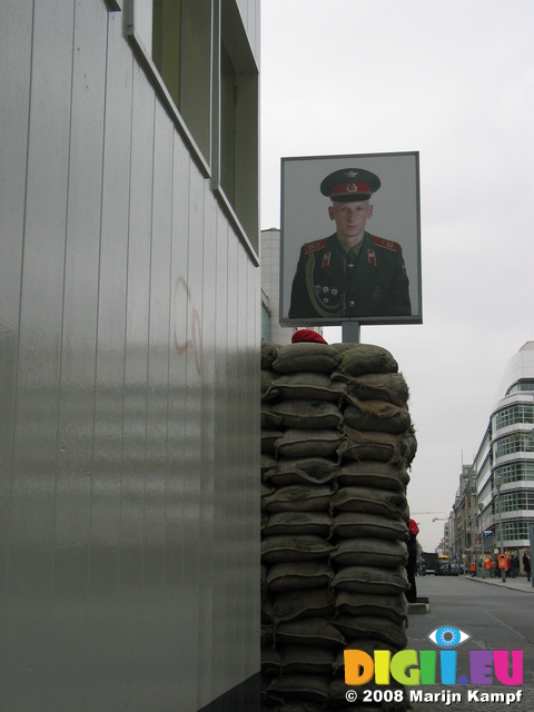 25216 Picture of guard at Checkpoint Charley